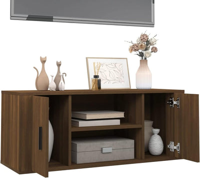 Tidyard TV Schrank mit 4 Fächer Lowboard TV Möbel Fernsehschrank Fernsehtisch TV Board Fernsehmöbel