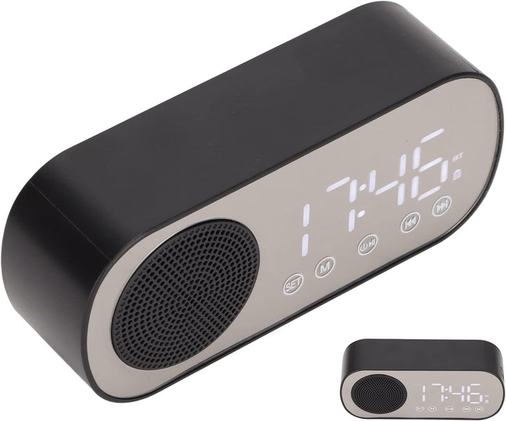 Radiowecker, Tragbarer Digitaler Wecker Dual 5.0 Wireless HiFi mit BT-Lautsprecher Zum Lesen, Kochen