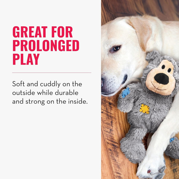 KONG Wild Knots Bear - Hundespielzeug aus Geknotetem Seil - Minimale Füllung - Für Kleine/Mittelgros