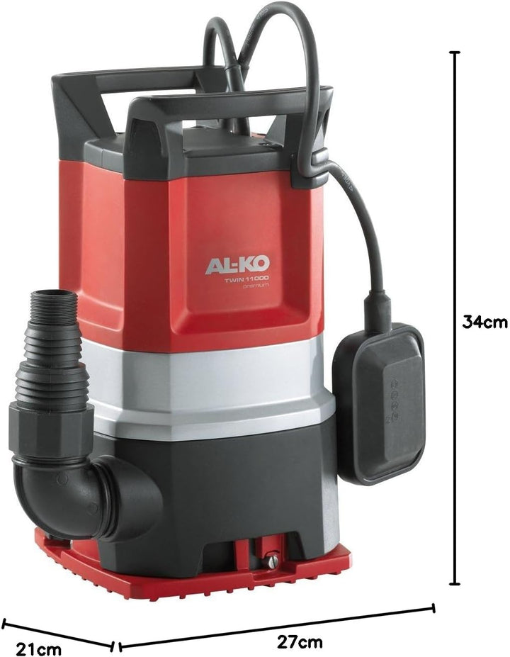 AL-KO Kombitauchpumpe TWIN 11000 Premium (850 W Motorleistung, 13.000 l/h max. Fördermenge, 10 m max