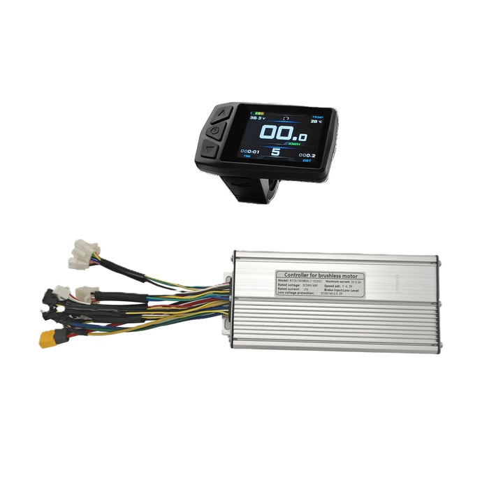 KT 35A 36V/48V Dual-Modus-E-Bike-Controller mit Rechteckwelle und LCD-Display, Unterstützt Sensorlos