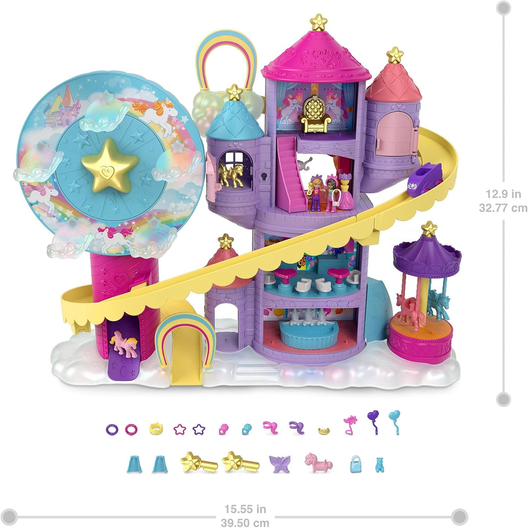 Polly Pocket Pollyville Regenbogen-Einhornspass Freizeitpark