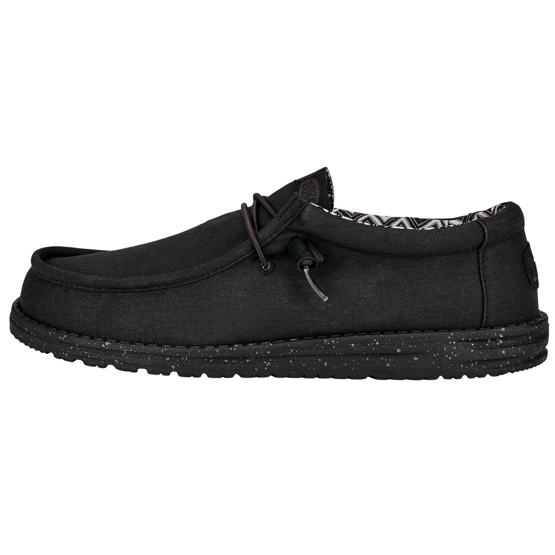 Hey Dude Herren Wally Stretch Canvas Moc Toe Shoes 37 EU Schwarz, 37 EU Schwarz
