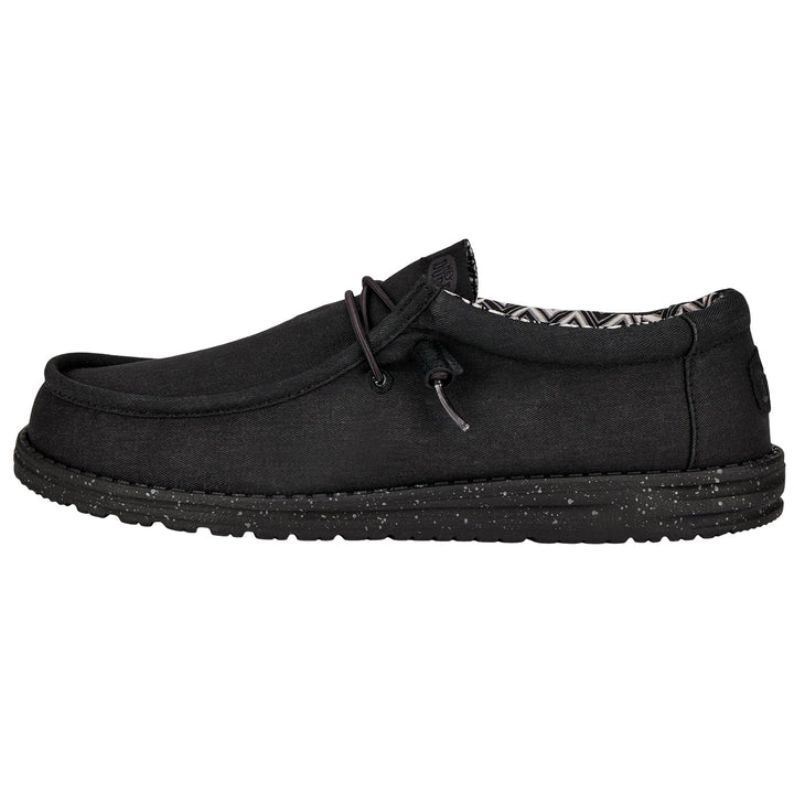 Hey Dude Herren Wally Stretch Canvas Moc Toe Shoes 37 EU Schwarz, 37 EU Schwarz