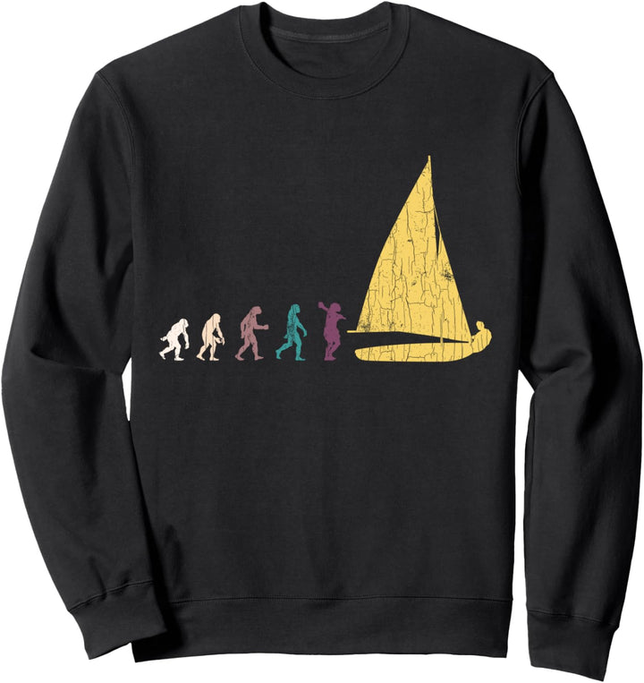 Vintage Segel Grafik Geschenk Segler Evolution Sweatshirt