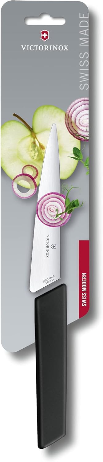 Victorinox Swiss Modern, Profi Officemesser, Extra Scharfe Klinge, gerader Schliff, 15 cm, Kunststof