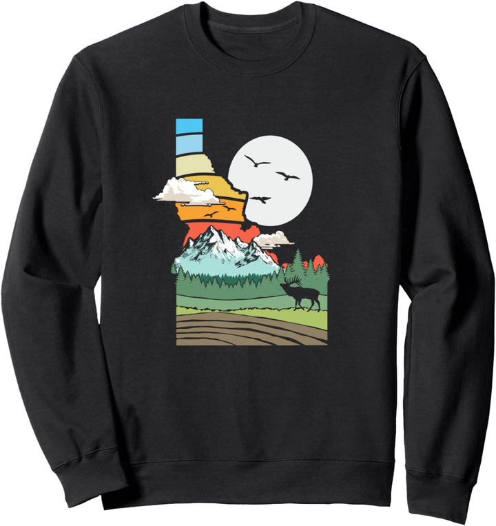 State of Idaho Pride Outdoor & Mountains Nature Graphic Sweatshirt