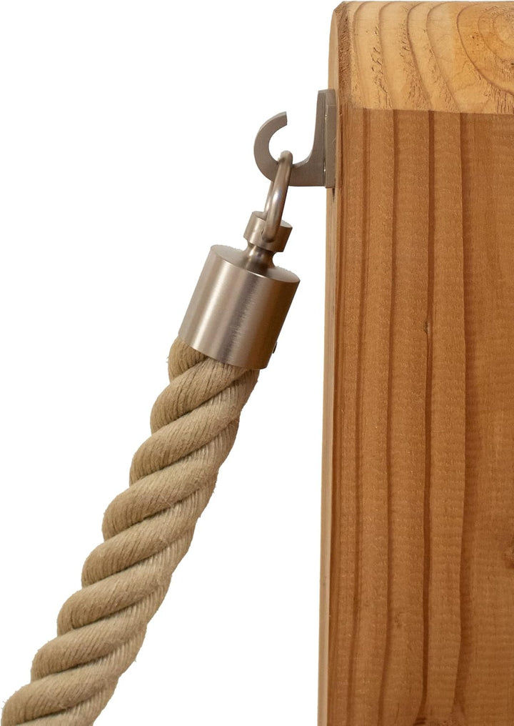 Handlaufseil/Absperrseile - Nature Touch, 40mm Durchmesser – Naturfarben - 8 Meter, 8 Meter