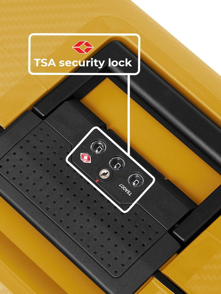 REDOLZ Hartschalen Check-in Koffer ohne Reissverschluss | 3-Punkt-Verschluss-System | Grosser XL Tro