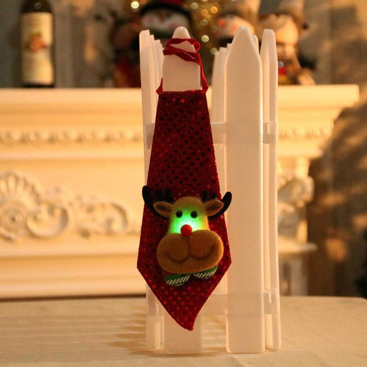 Amosfun 3 Stück Leuchtende Weihnachtskrawatte Led Mit Pailletten Weihnachts Schlips Für Herren Und D