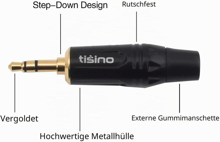 Tisino 3,5 mm auf XLR-Kabel, 3,5 mm auf Stereo-Breakout-Kabel mit zwei XLR-Steckern - 3m, 3M