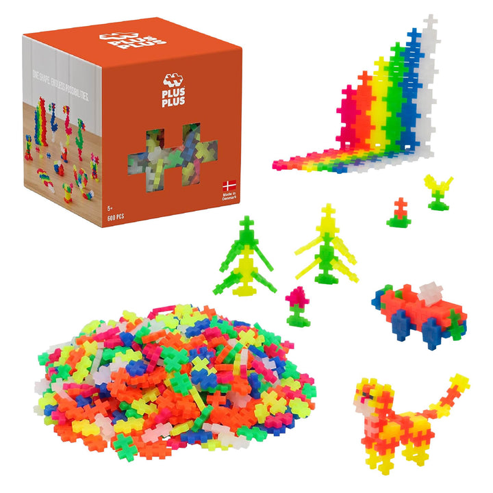 Geniales Konstruktionsspielzeug, Open Play Neon, Bausteine-Set, 600 Teile 600 Pieces Neon, 600 Piece
