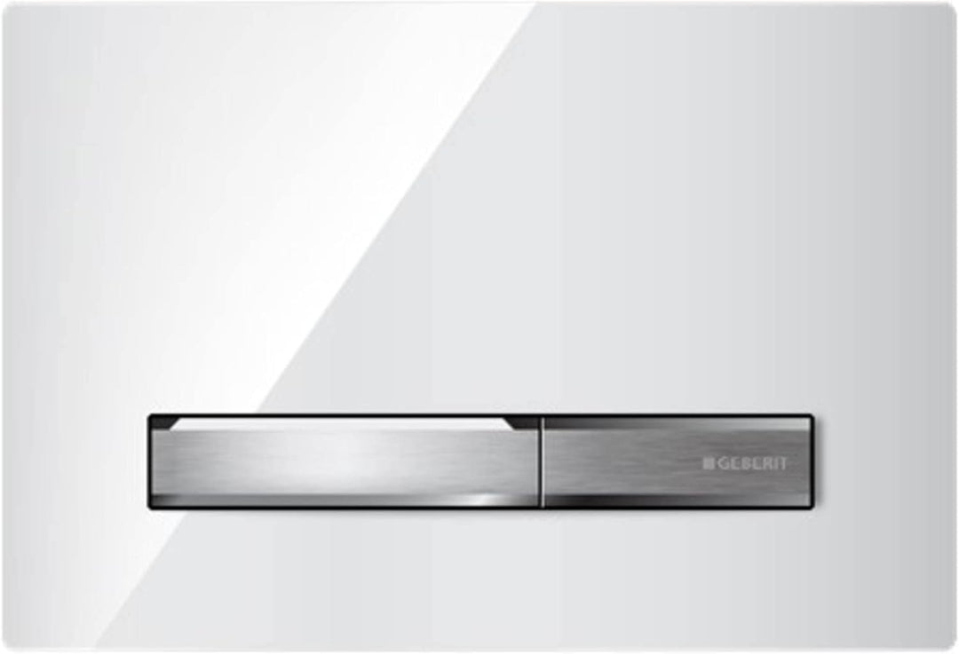 Geberit Betätigungsplatte Sigma 50 (für 2-Mengen Spülungen, Betätigung von vorne, Farbe weiss Alpin,