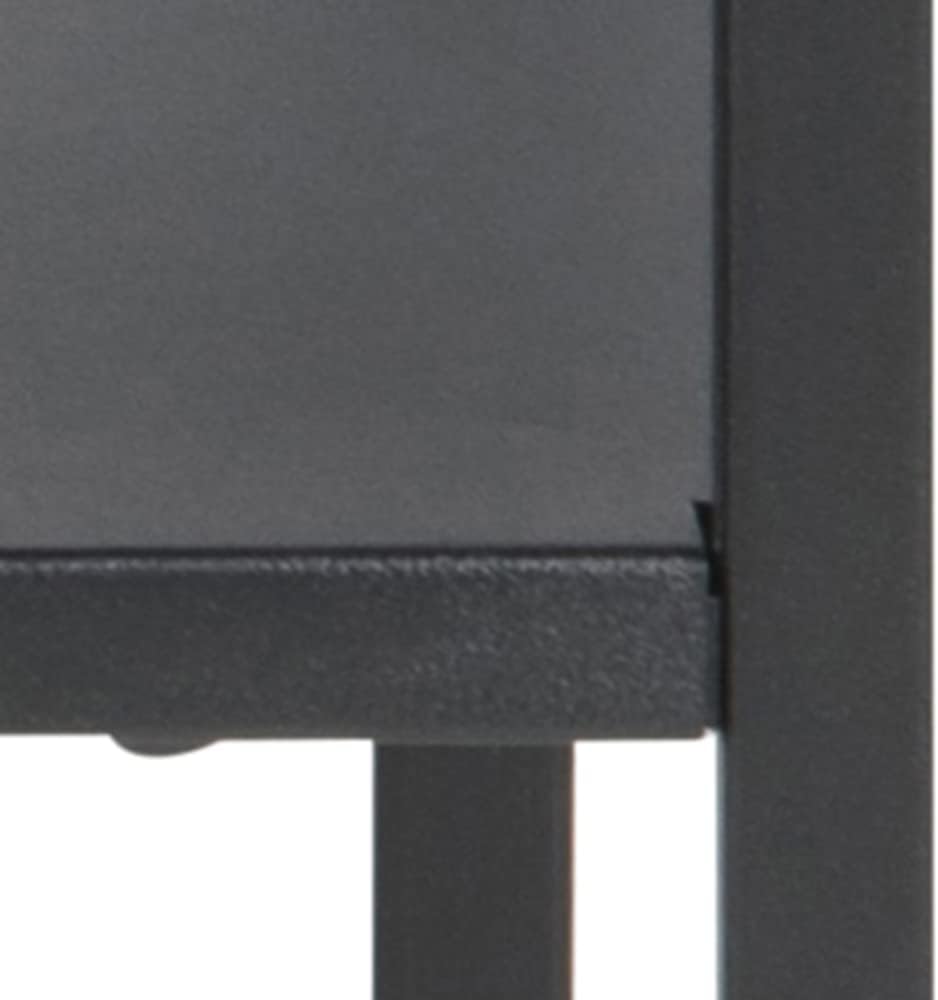 AC Design Furniture Nino Nachttisch mit Ablage, B: 45 x H: 50,5 x T: 40 cm, Schwarz, Metall, 1 Stk,