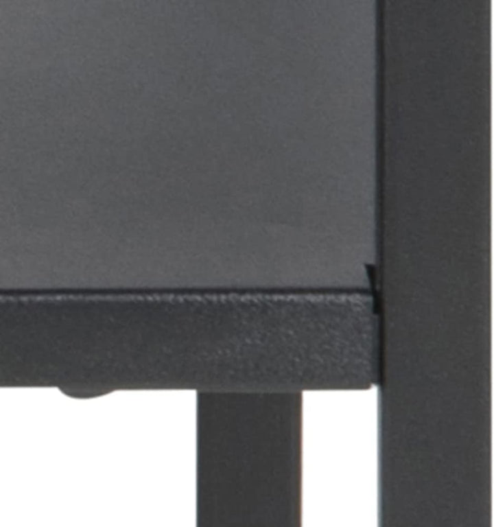AC Design Furniture Nino Nachttisch mit Ablage, B: 45 x H: 50,5 x T: 40 cm, Schwarz, Metall, 1 Stk,