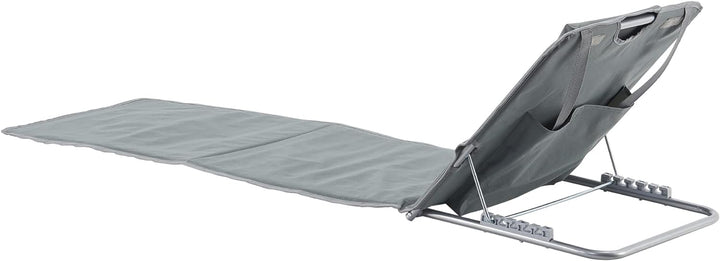 [en.casa] Strandmatte Cellorigo 2er Set Strandliege klappbar Dunkelgrau Sonnenmatte mit 5-Fach Verst
