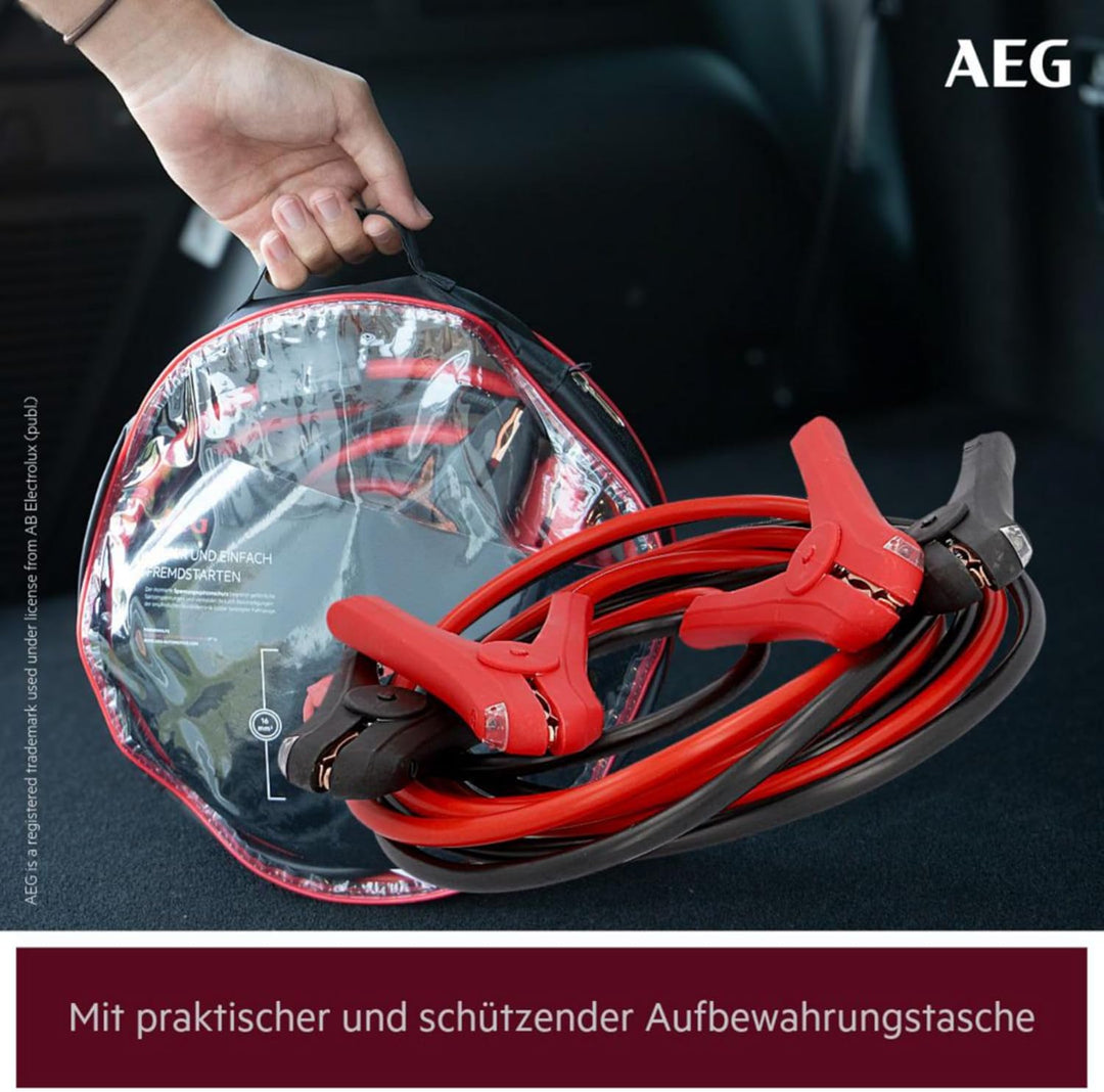 AEG Automotive 10648 Starthilfekabel SP 25 beleuchet in Aufbewahrungstasche, 2 x 3,5m, DIN 72553 2 x