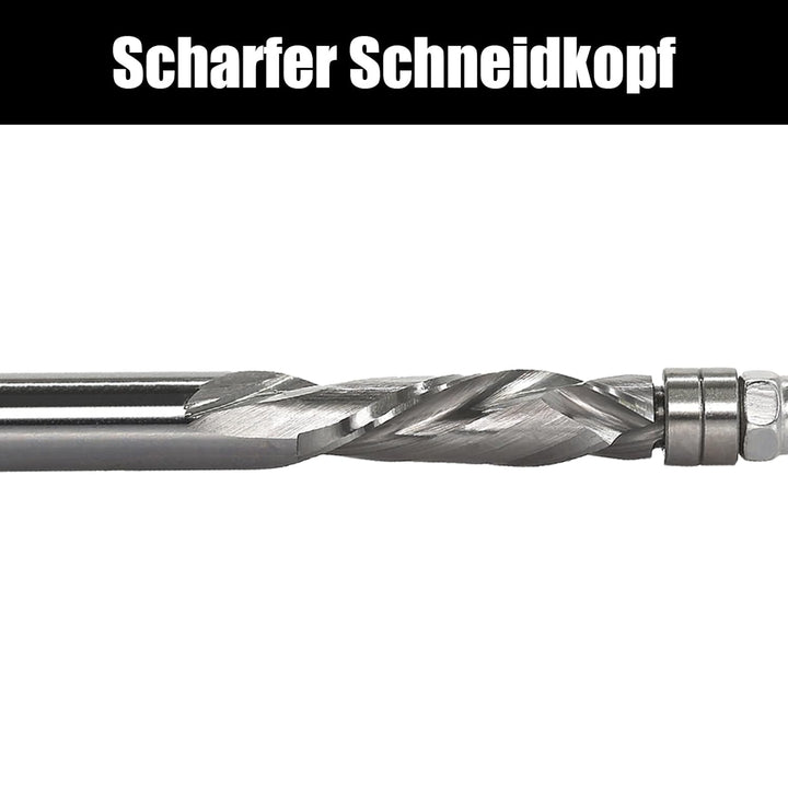 AKYLIN Spiral Bündigfräser 8mm Schaft，Up&amp;Down Kompressions Cut Spiralfräser für Oberfräse，8 mm Schni