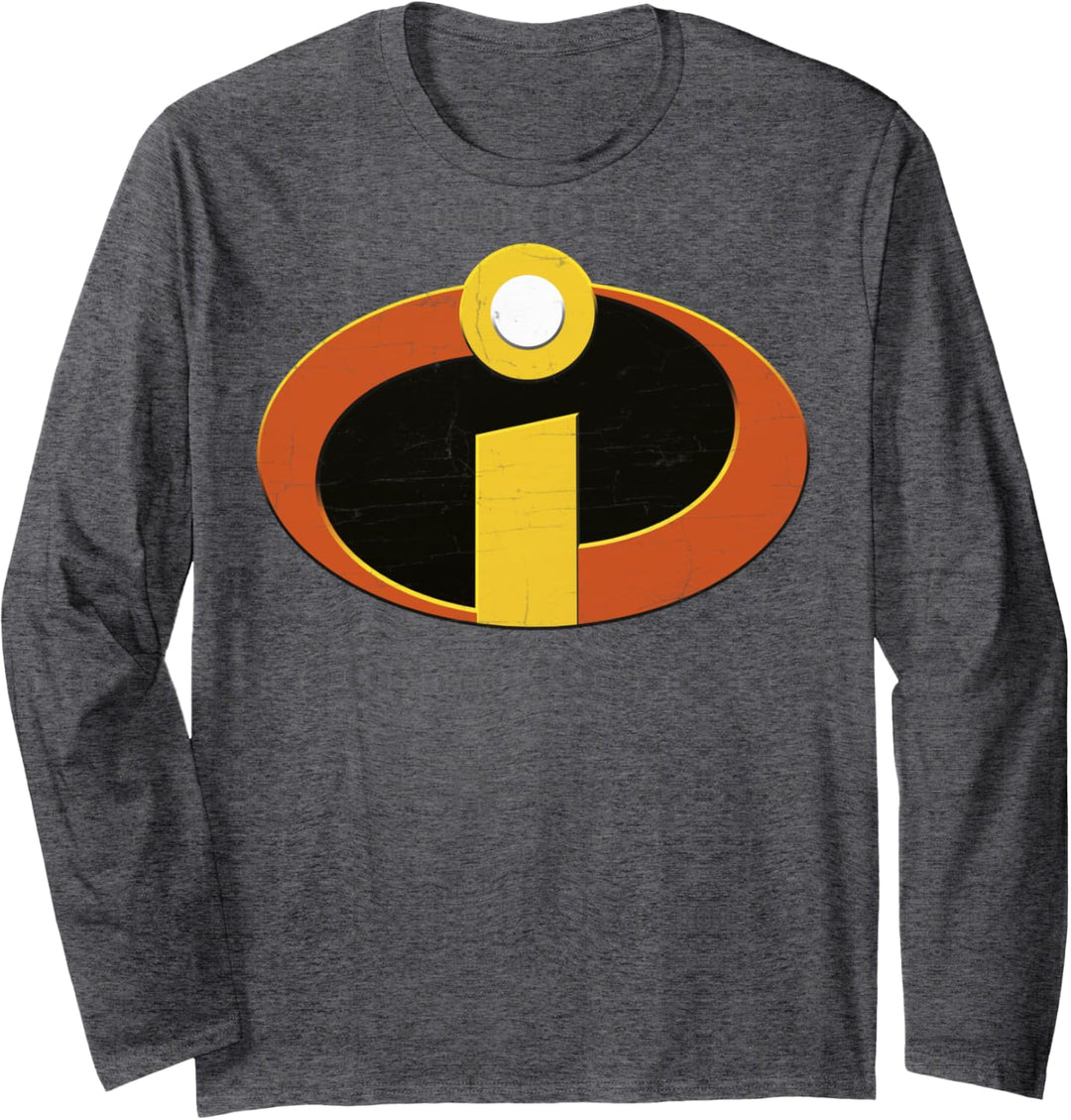 Disney Pixar Incredibles Distressed Logo Poster Langarmshirt