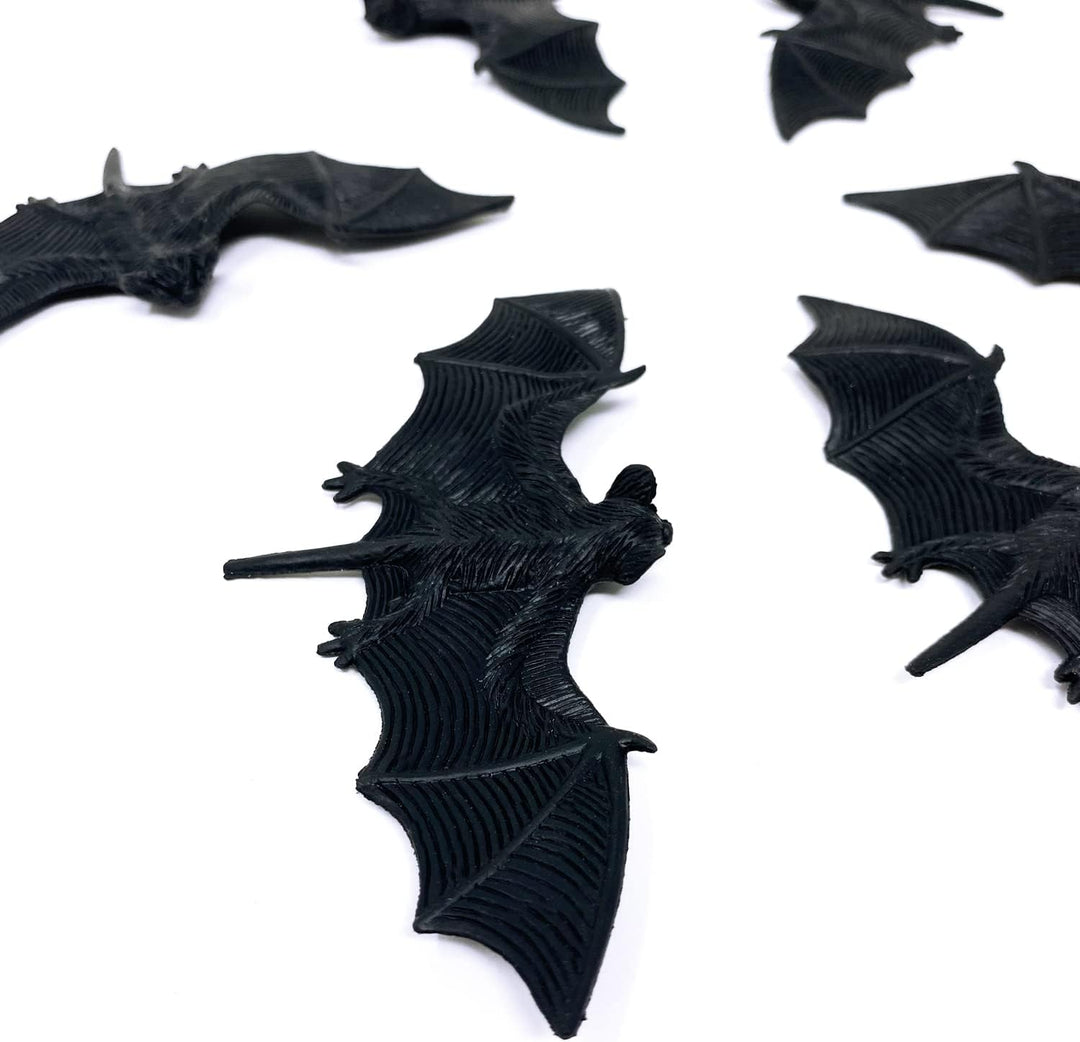 Oblique Unique® Horror Streudeko Fledermäuse 6 Stück Fledermaus Tischdeko für Halloween Deko Faschin