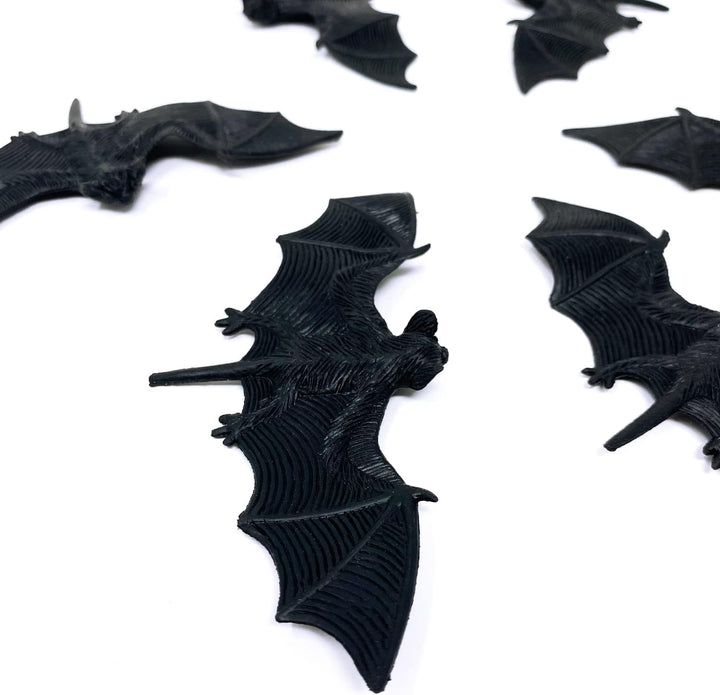 Oblique Unique® Horror Streudeko Fledermäuse 6 Stück Fledermaus Tischdeko für Halloween Deko Faschin