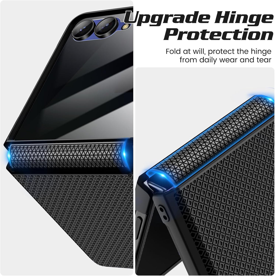 Doeshine für Samsung Galaxy Z Flip 7 Hülle [Not für Flip 7 FE] mit Scharnierschutz & Privacy Screen