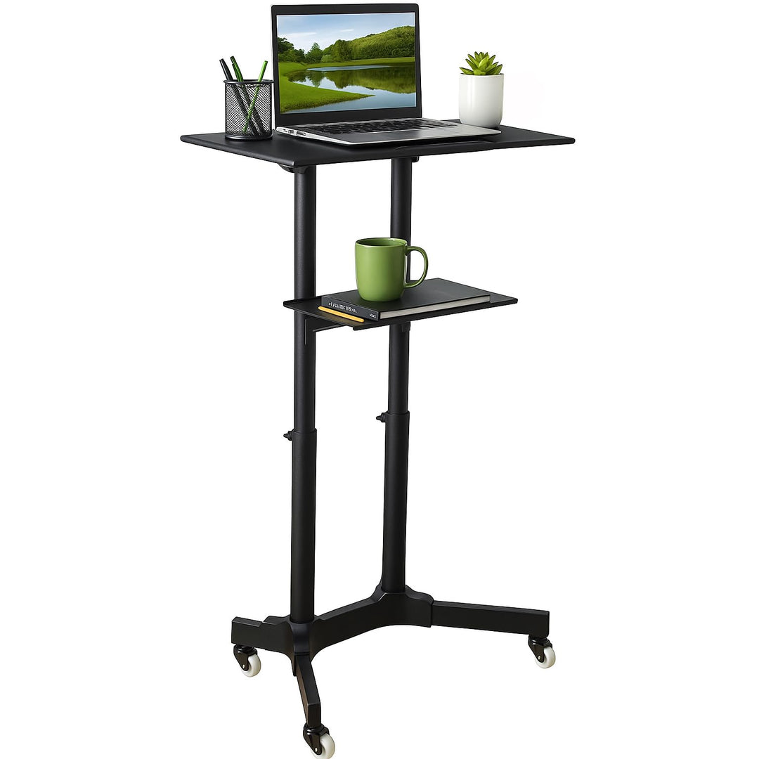 Techly ICA-TB TPM-1BK Notebook Stand Schwarz - Notebook-Ständer (Notebook Stand, Schwarz, Metall, 10