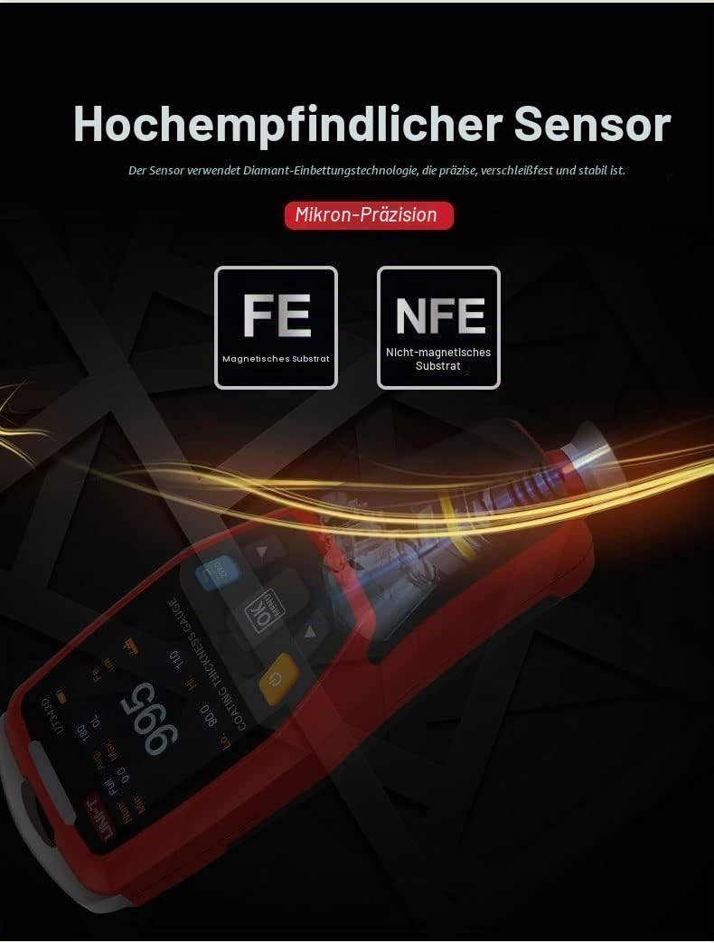UNI-T UT343D Beschichtungsdickenmessgerät 0um-1250um