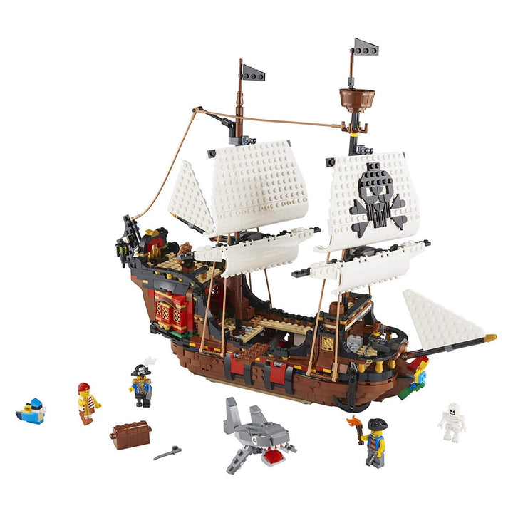 LEGO Creator 3in1 Pirate Ship 31109 Building Playset for Kids who Love Pirates and Model Ships, Make
