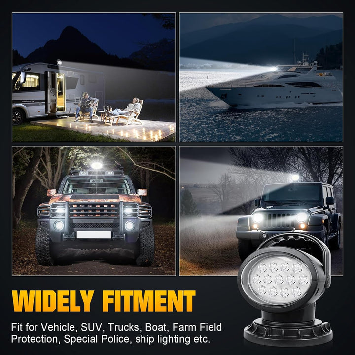 RIGIDON 5D 50w Led strahler aussen mit Fernbedienung, Led arbeitsscheinwerfer mit magnetfuss, Spot O