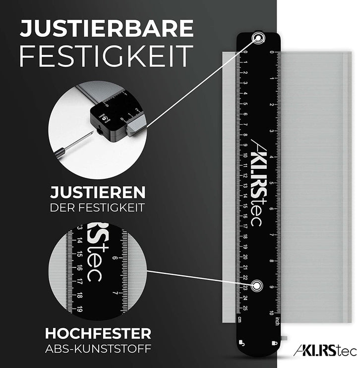 KLRStec® Professional Konturenlehre - Hochwertige Nadelschablone mit Feststeller zum übertragen von