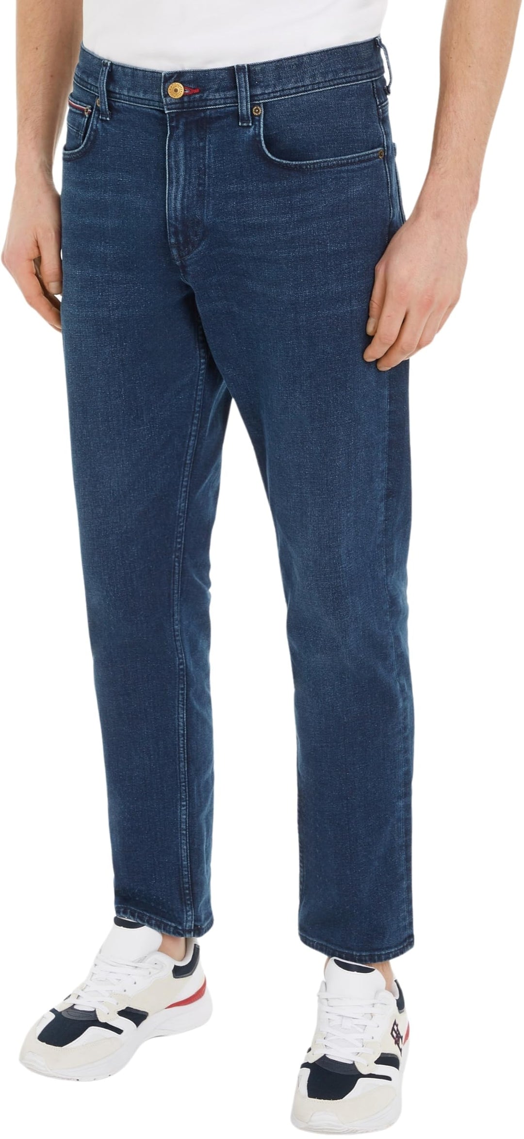 Tommy Hilfiger Herren Jeans Hose Regular Straight Fit 28W / 30L Denim (Bridger Indigo), 28W / 30L De