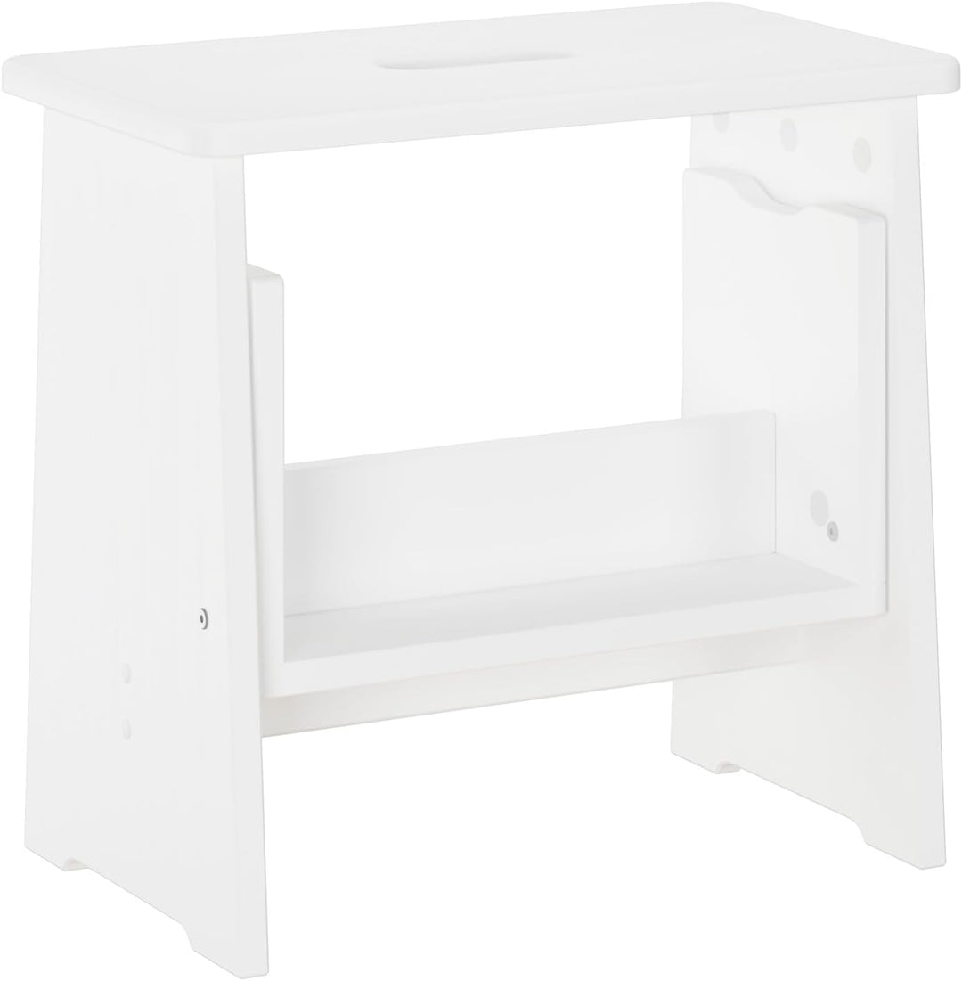 Erst-Holz Stufenhocker Klapphocker Tritthocker klappbar Kiefer Natur oder weiss V-90.92-06, Weiss