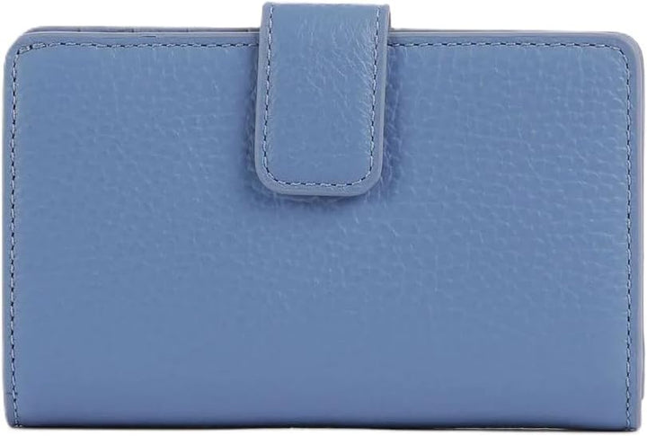 Coccinelle Leder Geldbörse Metallic Soft Mini Wallet Grained Leather Azul blau Azul Einheitsgrösse,