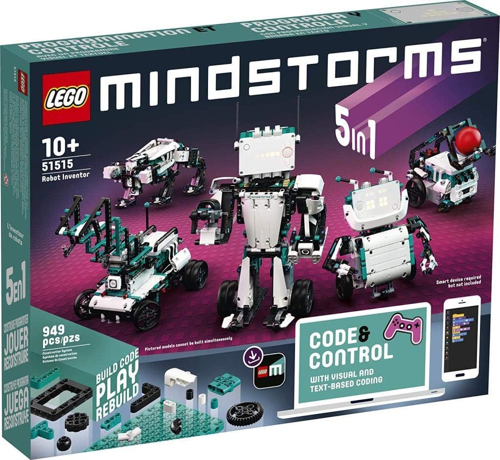 LEGO 51515 MINDSTORMS Roboter-Erfinder, 5-in-1-Robotik-Set mit App-Fernsteuerung, Programmierbar Und