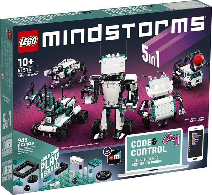LEGO 51515 MINDSTORMS Roboter-Erfinder, 5-in-1-Robotik-Set mit App-Fernsteuerung, Programmierbar Und
