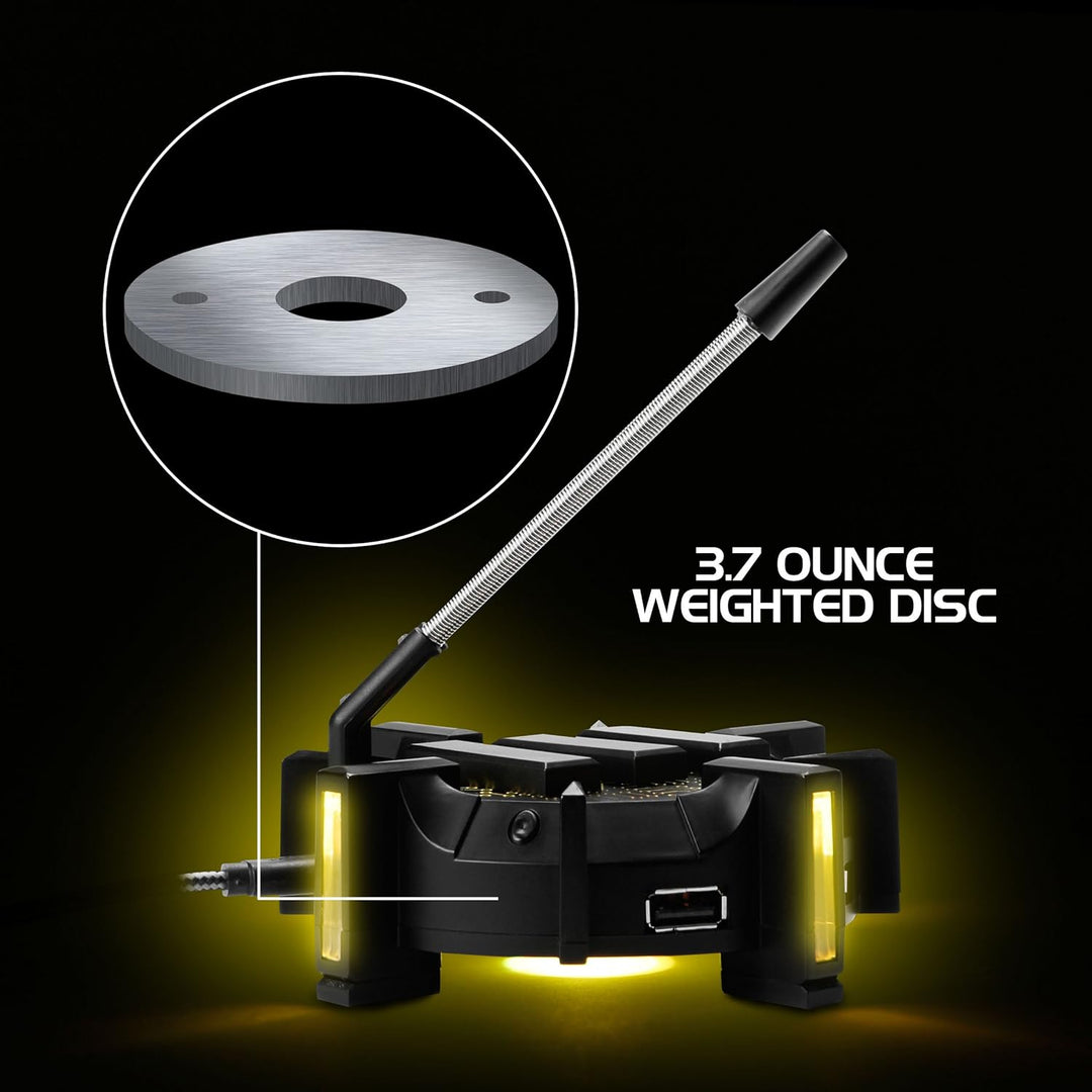 Enhance Profi Maus Bungee-Kabelhalter mit 4 Port USB-Hub & 7 LED-Leucht Modi - Kabelmanagement-Unter