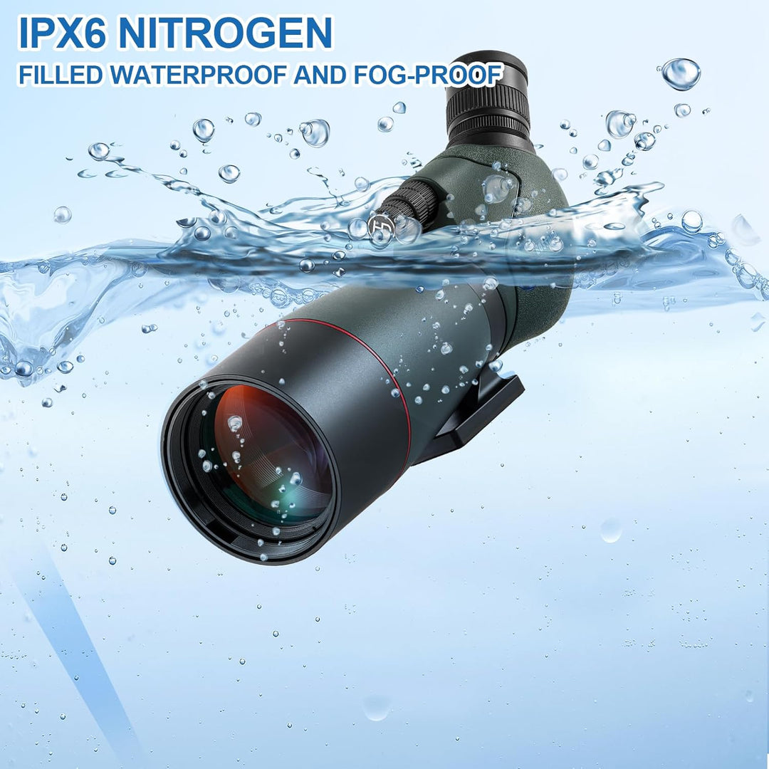 Spektiv Sportschützen 25-75x70, HD BAK4 Prisma FMC Monokular Dual Focus IPX6 Wasserdicht Tragetasche