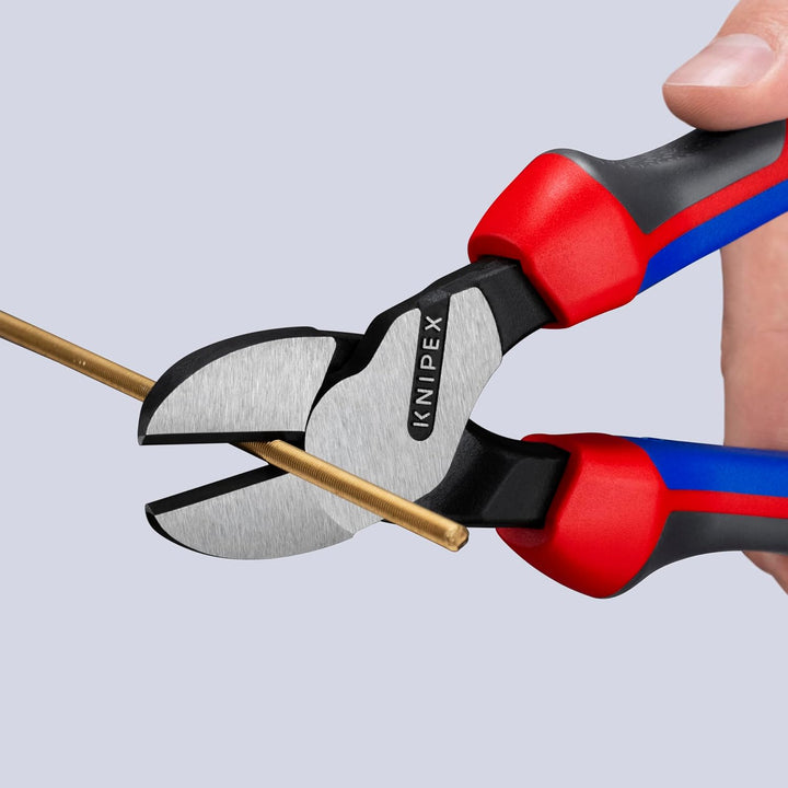 Knipex Kraft-Seitenschneider schwarz atramentiert, mit Mehrkomponenten-Hüllen 250 mm 74 02 250 atram