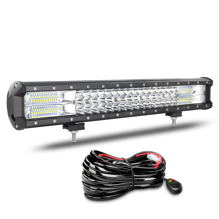 Willpower 51cm 288W LED Arbeitsscheinwerfer Bar LED Scheinwerfer 12V 24V mit Kabelbaum Flutlicht Ref