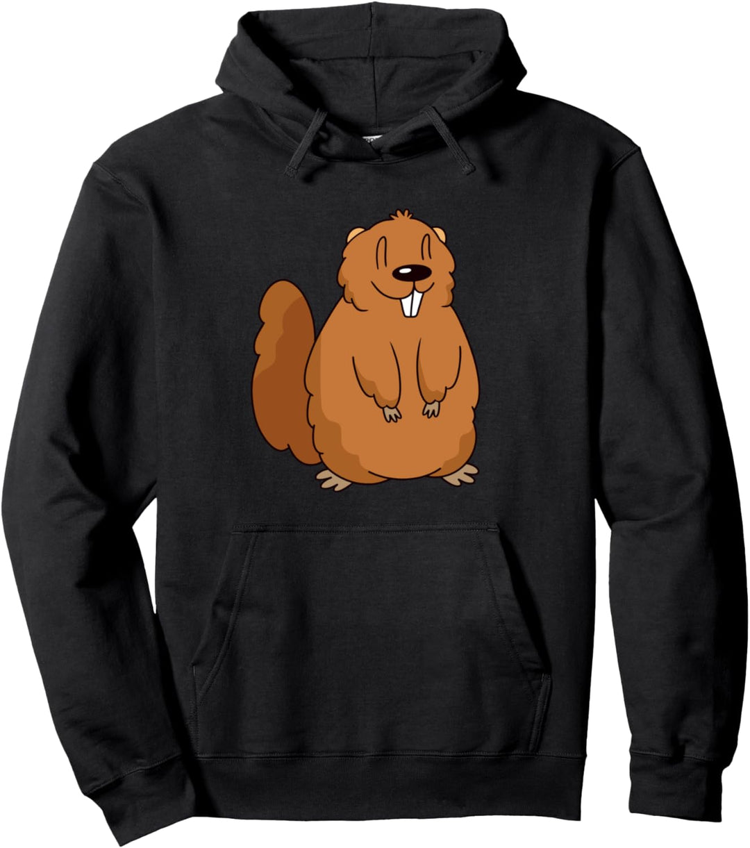 Netter Tierentwurf, der eine Illustration eines Murmeltiers Pullover Hoodie
