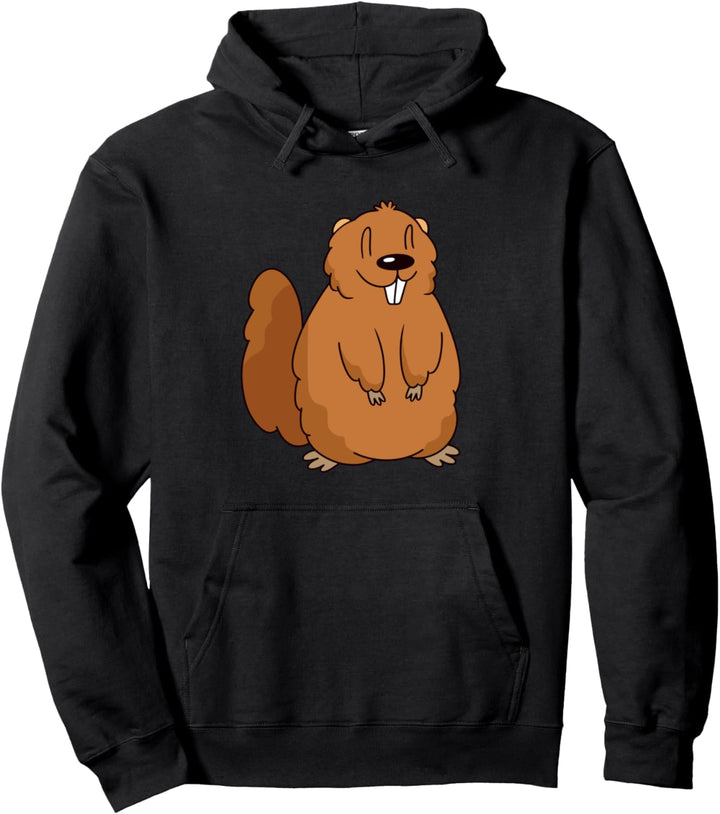 Netter Tierentwurf, der eine Illustration eines Murmeltiers Pullover Hoodie