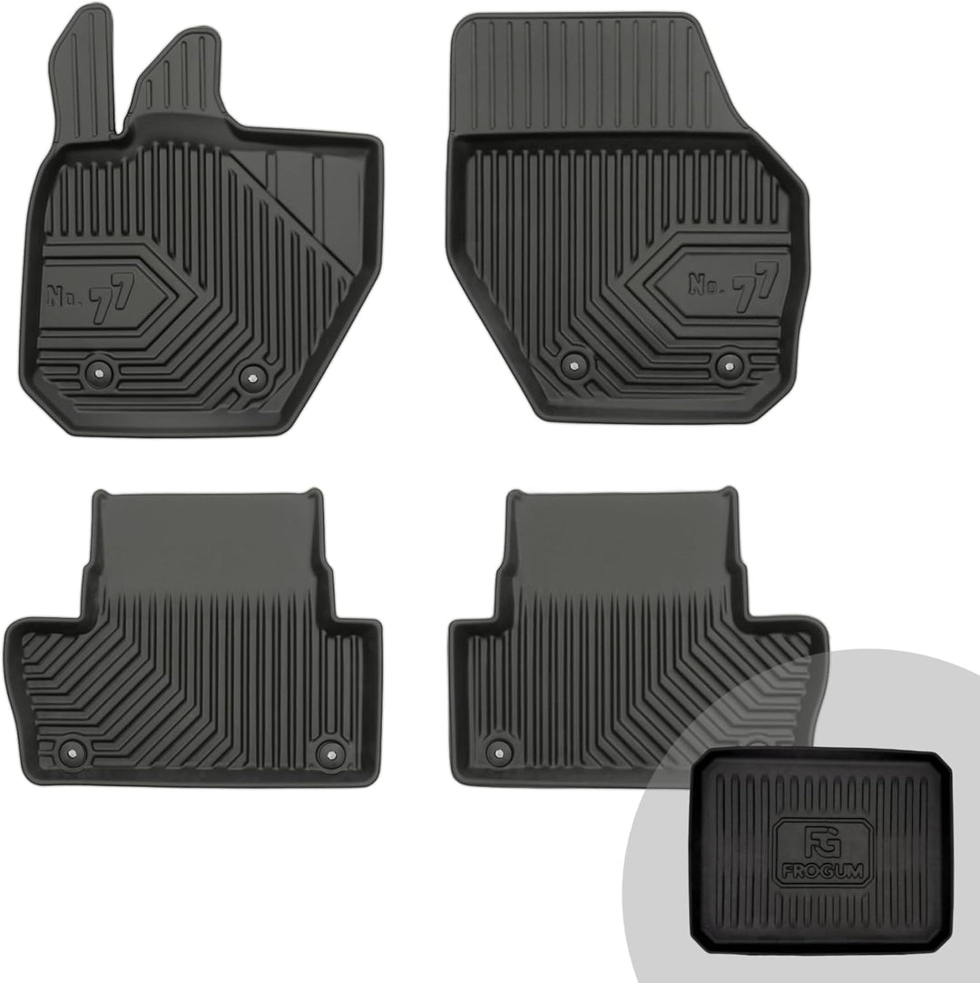 FROGUM No.77 Gummimatten Ganzjahresset von Auto Fussmatten Autofussmatten für Volvo XC60 I 2008-2017
