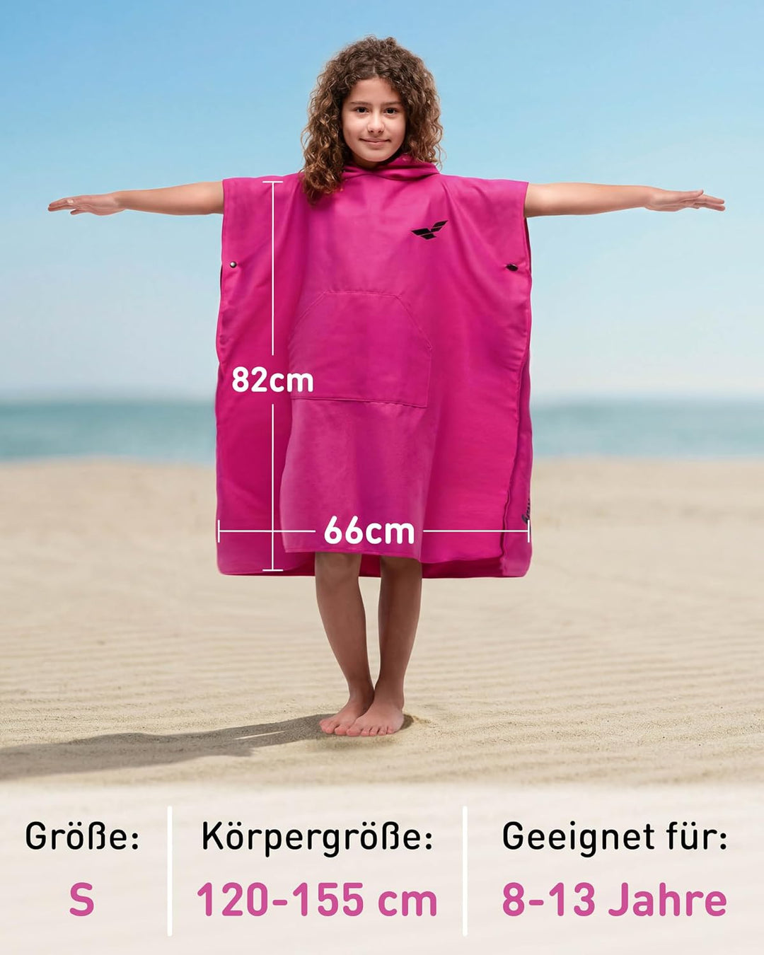 Fit-Flip Badeponcho aus Mikrofaser für Damen, Herren und Kinder | schnelltrocknend, kompakt und ultr