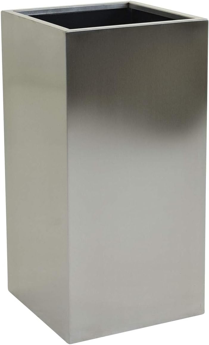 VIVANNO Pflanzkübel Blumenkübel Pflanzgefäss Übertopf Edelstahl Block - 70 x 35 x 35 cm BLOCK 70x35x