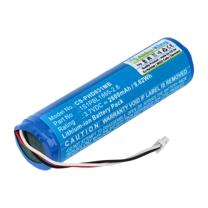 Akku kompatibel mit Philips 1S1PBL1865-2.6 - Li-Ion 2600mAh - für Avent SCD831/26, SCD833/26, SCD835