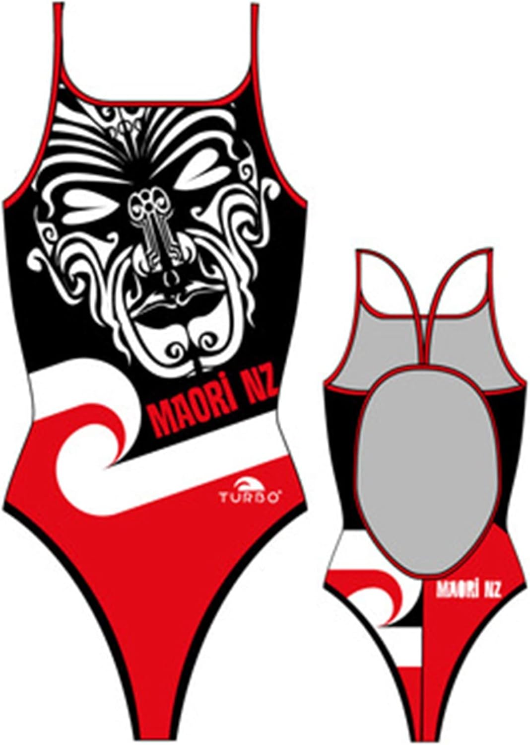 Turbo Damen Maori Nz Bikini-Unterteile M Rot / Schwarz, M Rot / Schwarz