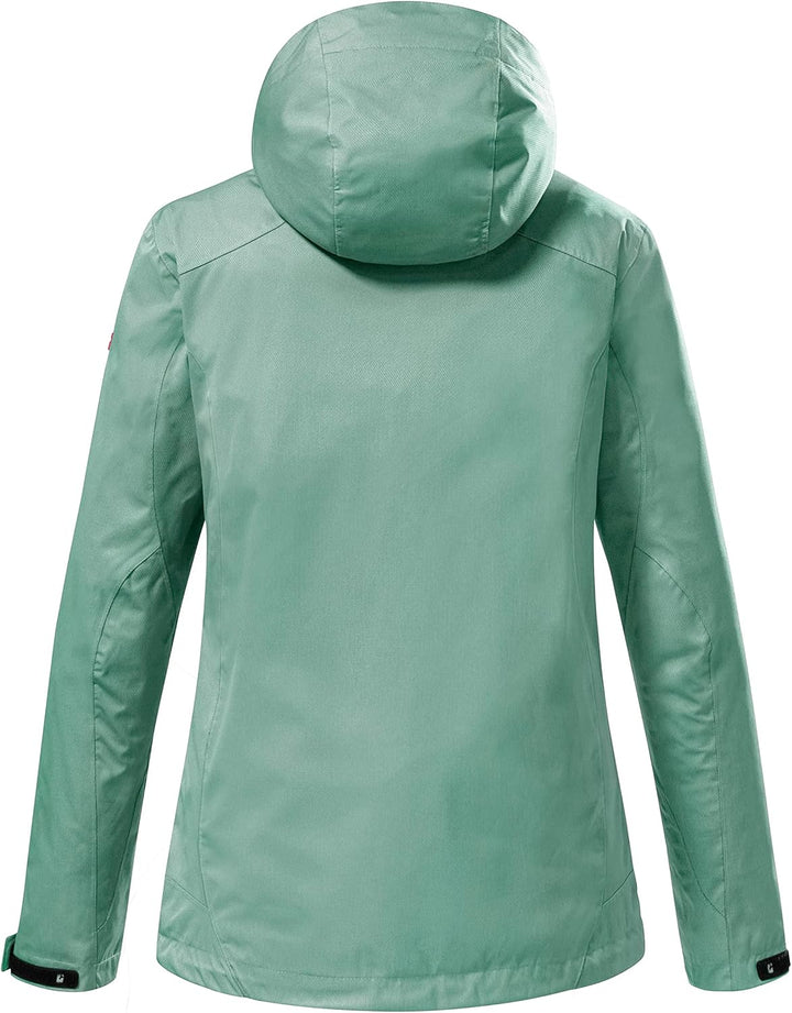 Killtec Damen Kos 133 Wmn Jckt Funktionsjacke/Outdoorjacke mit abzippbarer Kapuze 19 pistazie, 19 pi