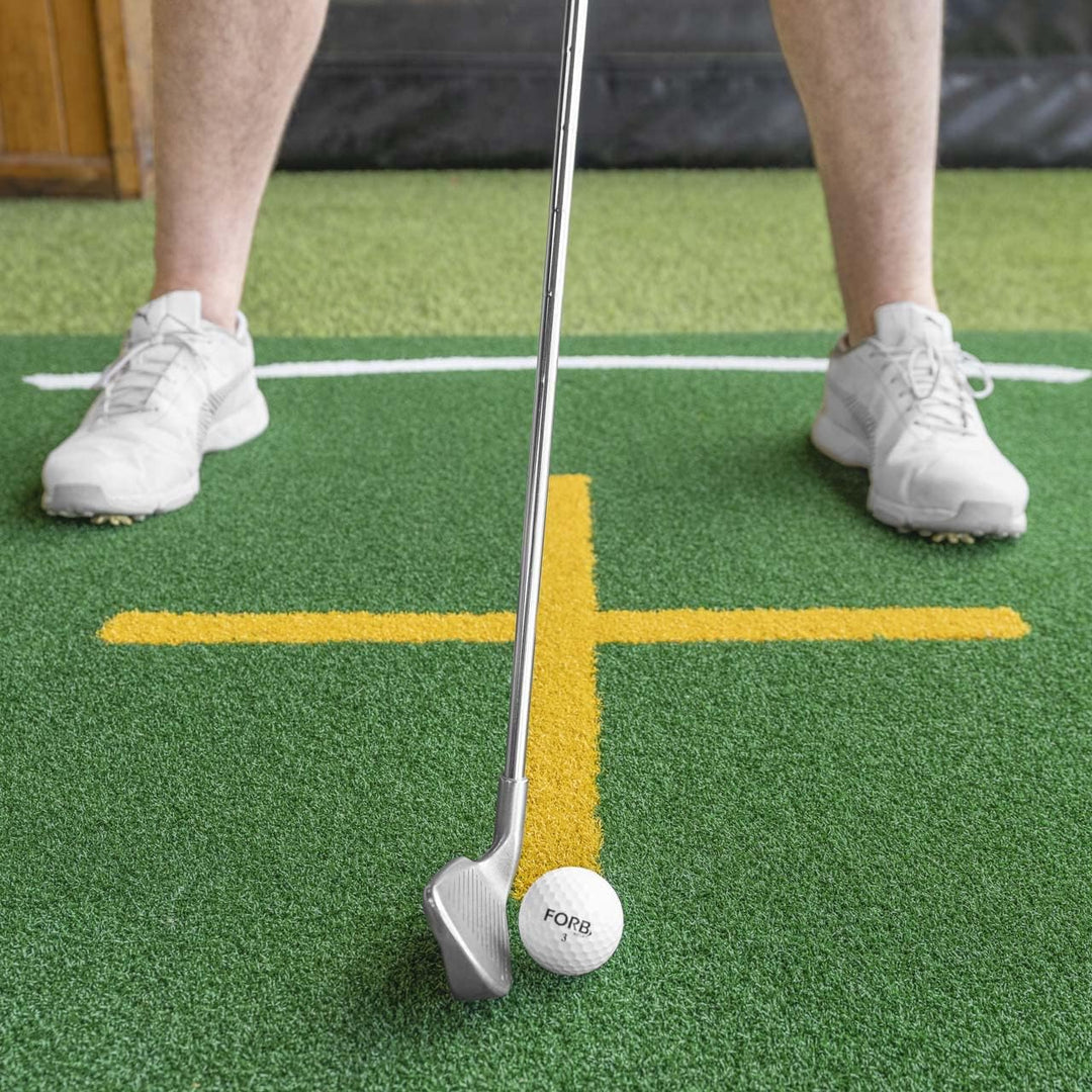 FORB Golf Lehrmatte | Ausrichtungslinen &amp; 4X Tee-Positionen Matte nur, Matte nur