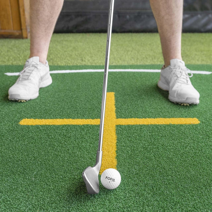 FORB Golf Lehrmatte | Ausrichtungslinen &amp; 4X Tee-Positionen Matte nur, Matte nur